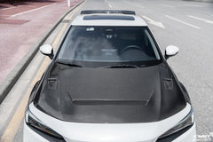 CMST Tuning Carbon Fiber Vented Hood Bonnet for Honda Civic 11th Gen Sedan