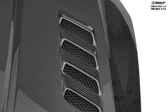 Volkswagen Golf R GTI Base MK7 MK7.5 2015-2021 with Aftermarket Parts - V3 Clearview Glass Style Hood Bonnet Carbon Fiber / FRP from CMST Tuning