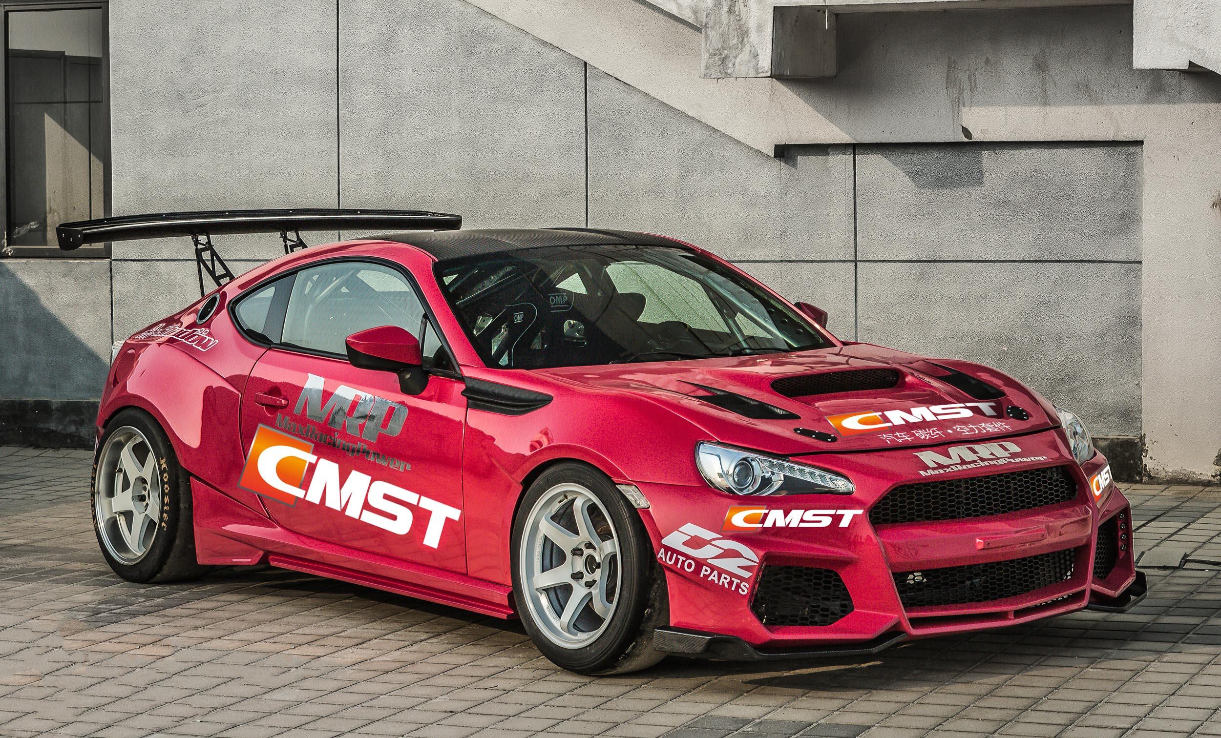 Toyota Scion Subaru GT86 86 TRD GT SE Base ZN6 2017 2018 2019 2020 & Scion FR-S FRS ZN6 2013 2014 2015 2016 & BRZ TS Limited Premium ZN6 2013 2014 2015 2016 2017 2018 2019 2020 with Aftermarket Parts - V3 Hood Carbon Fiber / FRP from CMST Tuning