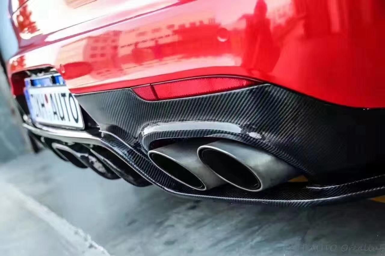 Porsche Panamera 970 970.2 2/4/4S/GTS/Turbo/Turbo S 2014-2016 with Aftermarket Parts - Vacuumed Carbon & FRP Rear Diffuser from CMST Tuning
