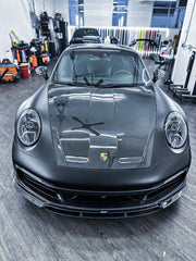 Porsche 992 992.1 Carrera Base/S/T/4/4S/Targa 4/Targa 4S/GTS 2020 2021 2022 2023 2024 with Aftermarket Parts - Sport & Non-Sport Design Aerokit Package Front Lip Carbon Fiber / FRP from CMST Tuning
