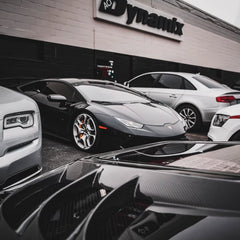 Dodge Charger 2015-2023 with Aftermarket Parts - V3 Clearview Glass Style Hood Bonnet Carbon Fiber / FRP from CMST Tuning