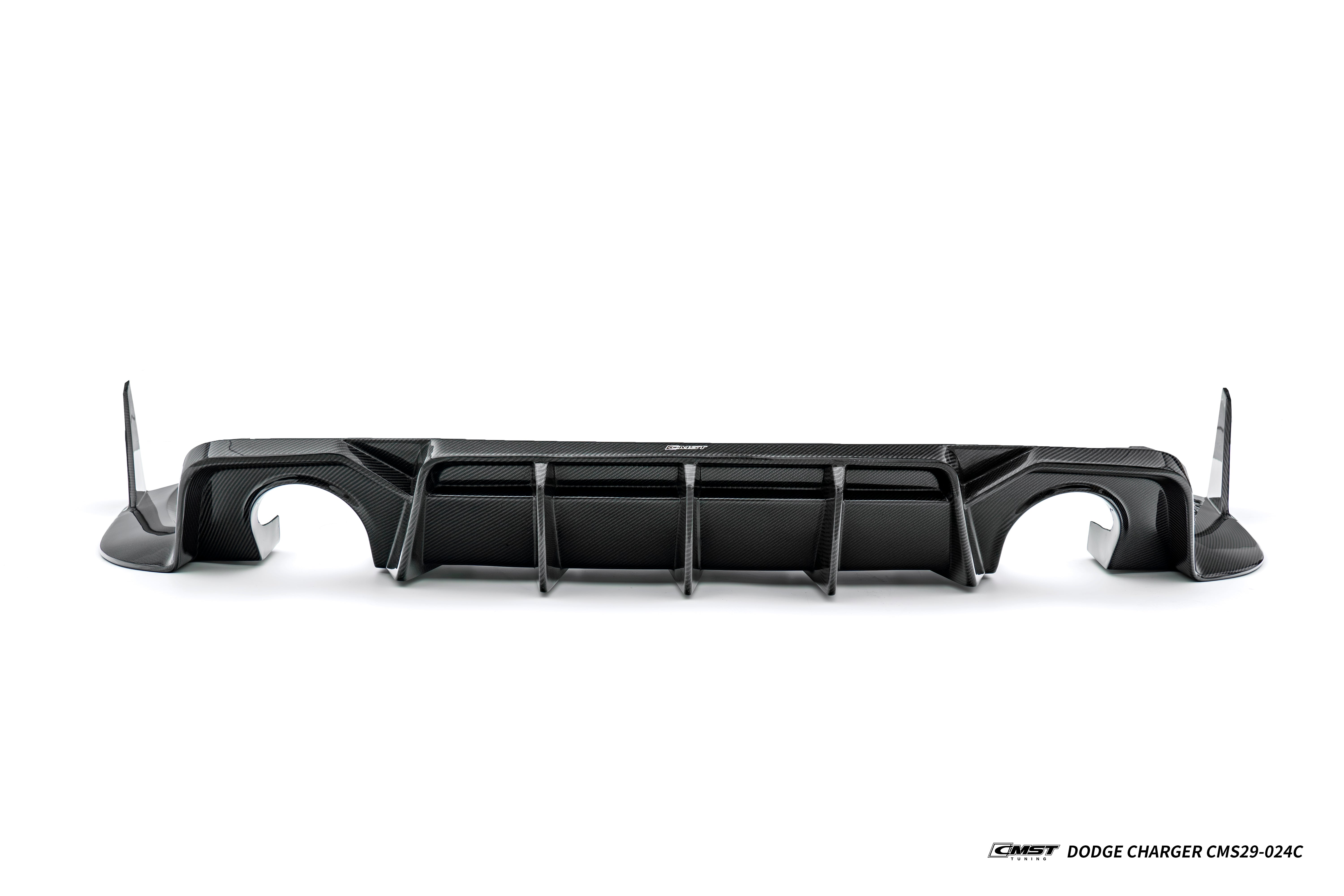 Dodge Charger & 2015 Scat Pack & 2016 Scat Pack, Hellcat & 2017 R/T, Daytona, Scat Pack, Hellcat & 2018 GT, R/T, Daytona, Scat Pack, Hellcat & 2019 GT, R/T, Scat Pack, Hellcat & 2020 GT, R/T, Scat Pack, Hellcat & 2021 GT, R/T, Scat Pack & 2022 GT, R/T, Scat Pack Non-widebody & 2023 GT, R/T, Scat Pack Non-widebody with Aftermarket Parts - SRT Style Rear Diffuser Carbon Fiber / FRP from CMST Tuning