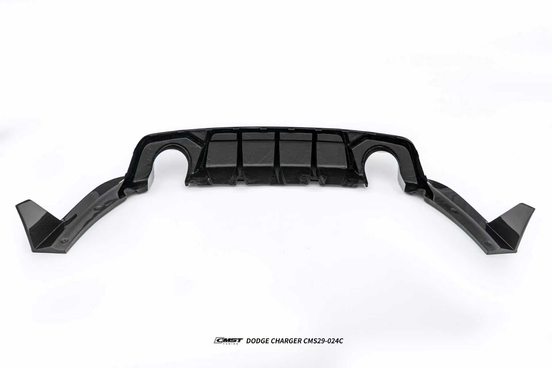 Dodge Charger & 2015 Scat Pack & 2016 Scat Pack, Hellcat & 2017 R/T, Daytona, Scat Pack, Hellcat & 2018 GT, R/T, Daytona, Scat Pack, Hellcat & 2019 GT, R/T, Scat Pack, Hellcat & 2020 GT, R/T, Scat Pack, Hellcat & 2021 GT, R/T, Scat Pack & 2022 GT, R/T, Scat Pack Non-widebody & 2023 GT, R/T, Scat Pack Non-widebody with Aftermarket Parts - SRT Style Rear Diffuser Carbon Fiber / FRP from CMST Tuning