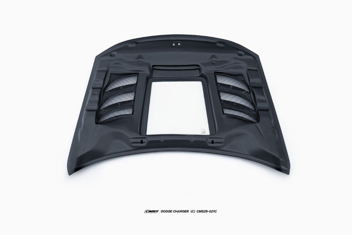 Dodge Charger 2015-2023 with CMST Tuning's Aftermarket Parts - Carbon Fiber Hood Bonnet V3 Style