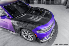 Dodge Charger 2015 Scat Pack & 2016 Scat Pack, Hellcat & 2017 R/T, Daytona, Scat Pack, Hellcat & 2018 GT, R/T, Daytona, Scat Pack, Hellcatwith & 2019 GT, R/T, Scat Pack, Hellcat & 2020 GT, R/T, Scat Pack, Hellcat & 2021 GT, R/T, Scat Pack & 2022-2023 GT, R/T, Scat Pack Non-widebody Aftermarket Parts - Front Lip Carbon Fiber from CMST Tuning