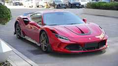 Ferrari F8 Tributo F8 Spider 2020 2021 2022 2023 with Aftermarket Parts - Front Lip Dry Pre-preg Carbon Fiber / FRP from CMST Tuning