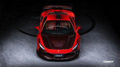 Ferrari F8 Tributo & Spider 2020 2021 2022 2023 with Aftermarket Parts - Hood Dry Pre-preg Carbon Fiber / FRP from CMST Tuning