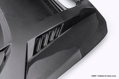 Ferrari F8 Tributo & Spider 2020 2021 2022 2023 with Aftermarket Parts - Hood Dry Pre-preg Carbon Fiber / FRP from CMST Tuning