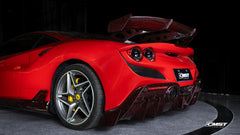 Ferrari F8 Tributo F8 Spider 2020 2021 2022 2023 with Aftermarket Parts - Rear Diffuser Dry Pre-preg Carbon Fiber / FRP from CMST Tuning