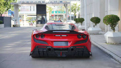 Ferrari F8 Tributo F8 Spider 2020 2021 2022 2023 with Aftermarket Parts - Rear Spoiler Dry Pre-preg Carbon Fiber / FRP from CMST Tuning