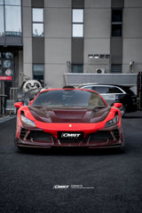 Ferrari F8 Tributo & Spider 2020 2021 2022 2023 with Aftermarket Parts - Roof Scoop Dry Pre-preg Carbon Fiber / FRP from CMST Tuning