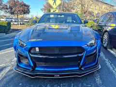 Ford Mustang GT 5.0 Mach1 Bullitt Ecoboost 2.3 S550.2 2018 2019 2020 2021 2022 2023 with Aftermarket Parts - V2 Clearview Glass Hood Bonnet Carbon Fiber / FRP from CMST Tuning