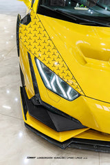 Lamborghini Huracan LP580 LP610 Evo RWD AWD Tecnica Performante 2015 2016 2017 2018 2019 2020 2021 2022 2023 2024 with Aftermarket Parts - Front Bumper & Front Lip Pre-preg Carbon Fiber / FRP from CMST Tuning