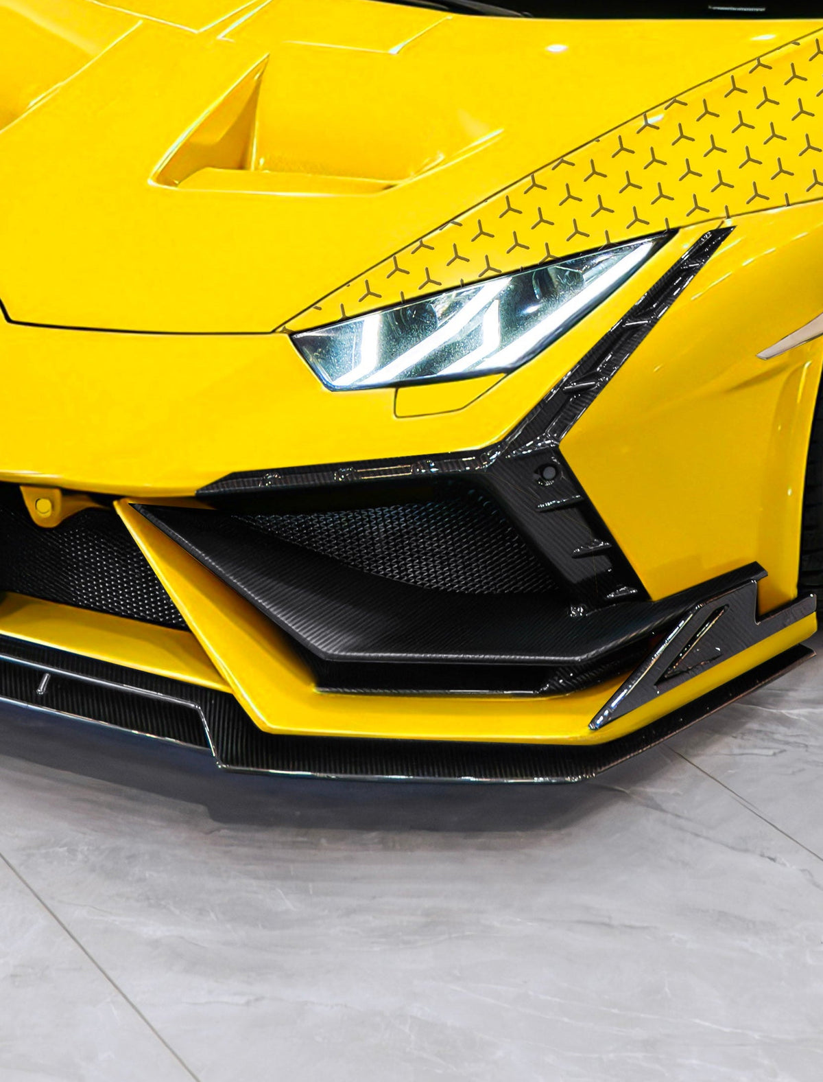 Lamborghini Huracan LP580 LP610 Evo RWD AWD Tecnica Performante 2015 2016 2017 2018 2019 2020 2021 2022 2023 2024 with Aftermarket Parts - Front Bumper & Front Lip Pre-preg Carbon Fiber / FRP from CMST Tuning