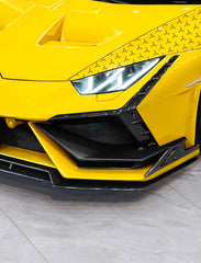 Lamborghini Huracan LP580 LP610 Evo RWD AWD Tecnica Performante 2015 2016 2017 2018 2019 2020 2021 2022 2023 2024 with Aftermarket Parts - Front Bumper & Front Lip Pre-preg Carbon Fiber / FRP from CMST Tuning