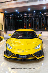 Lamborghini Huracan LP580 LP610 Evo RWD AWD Tecnica Performante 2015 2016 2017 2018 2019 2020 2021 2022 2023 2024 with Aftermarket Parts - Front Bumper & Front Lip Pre-preg Carbon Fiber / FRP from CMST Tuning