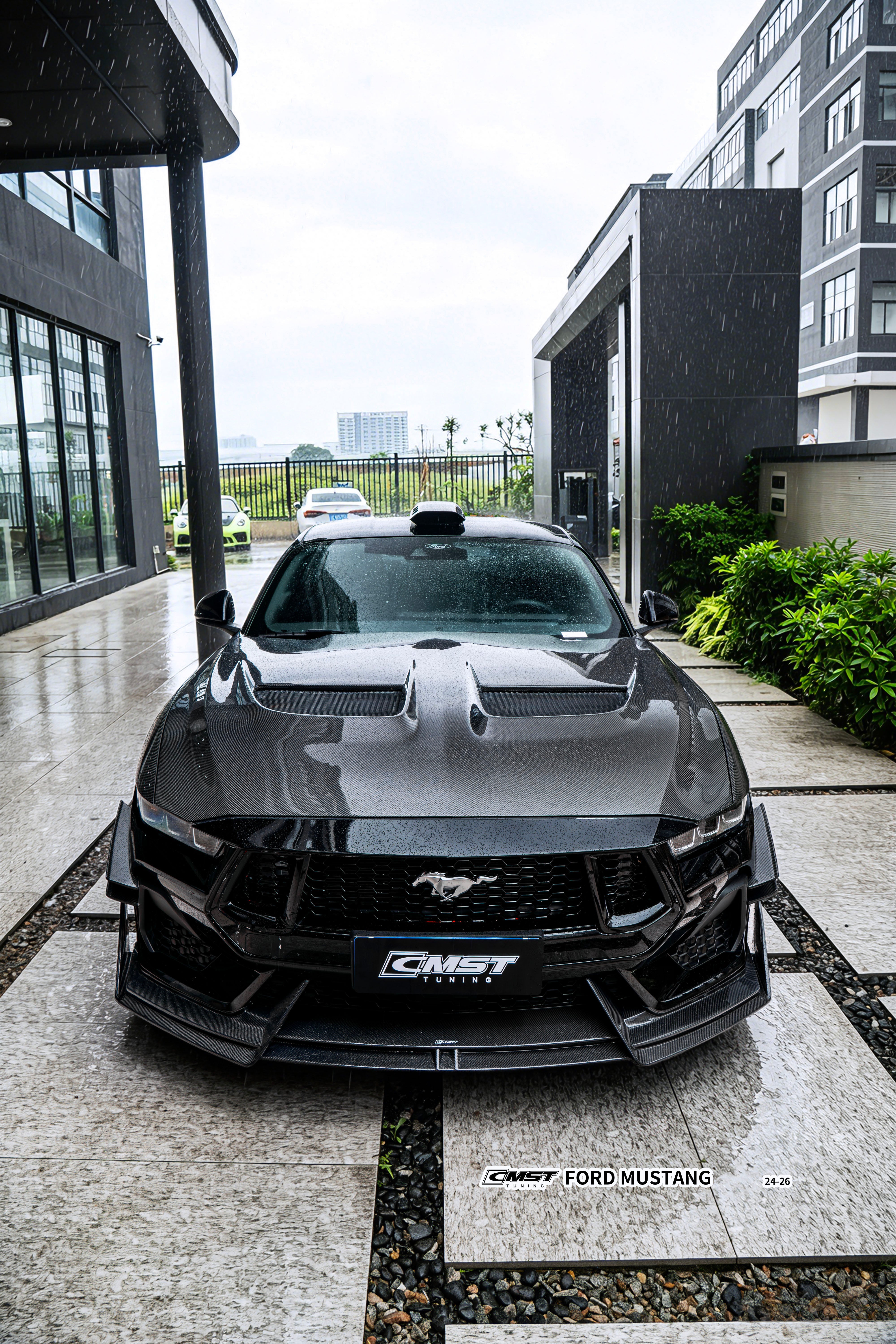 Ford Mustang S650 GT 2024-ON with Aftermarket Parts - Front Canards Carbon Fiber / FRP from CMST Tuning