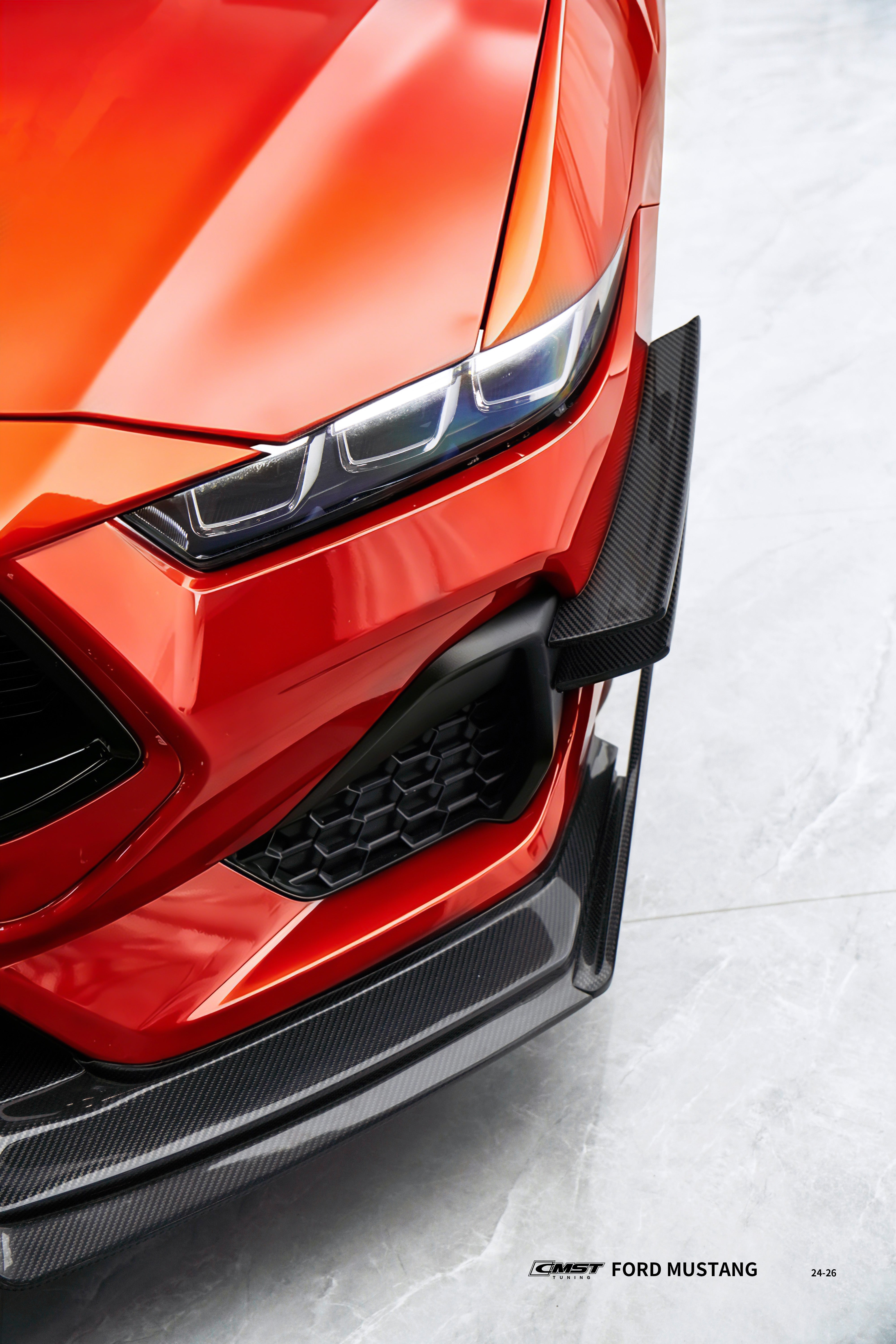 Ford Mustang S650 GT 2024-ON with Aftermarket Parts - Front Canards Carbon Fiber / FRP from CMST Tuning
