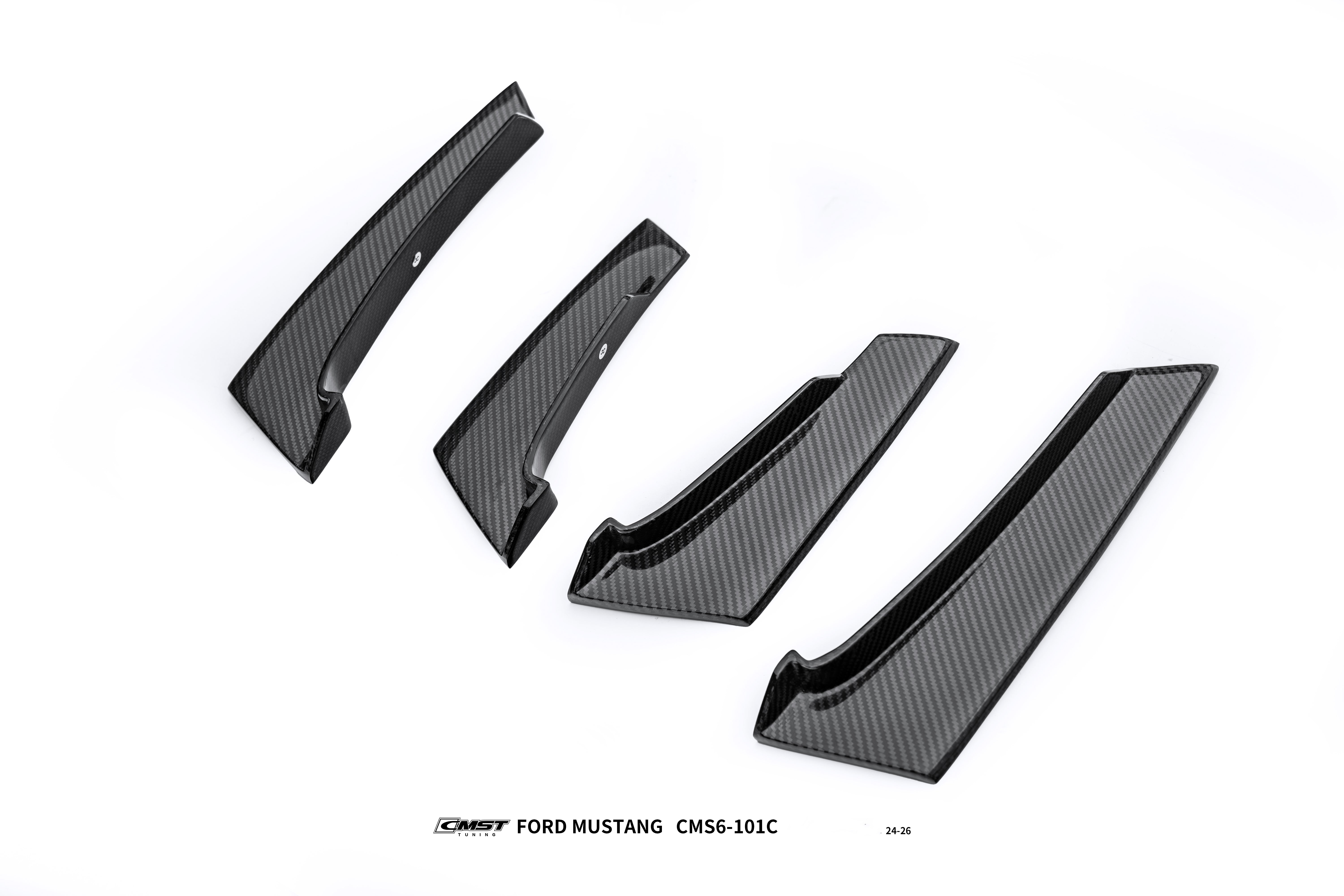Ford Mustang S650 GT 2024-ON with Aftermarket Parts - Front Canards Carbon Fiber / FRP from CMST Tuning