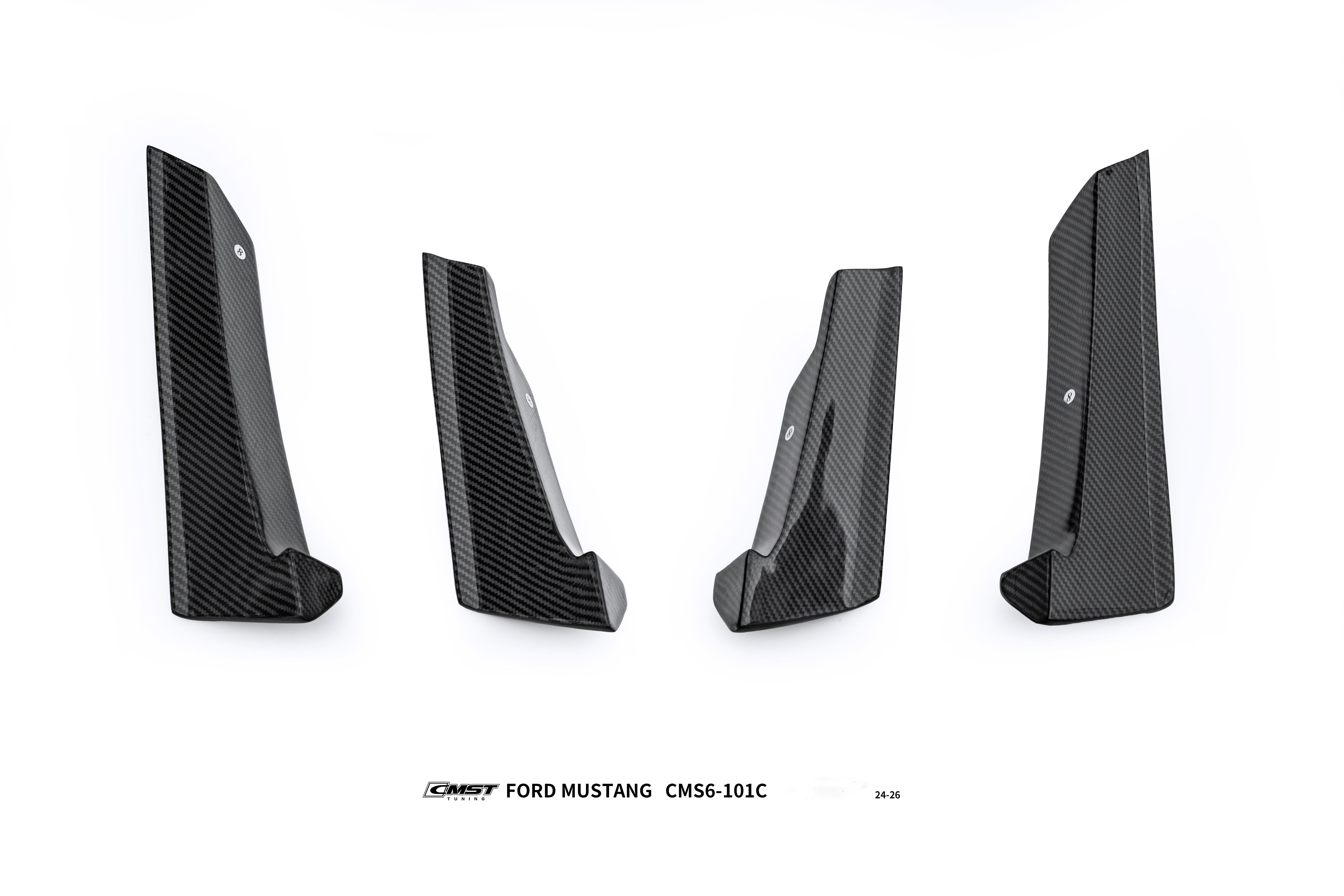 Ford Mustang S650 GT 2024-ON with Aftermarket Parts - Front Canards Carbon Fiber / FRP from CMST Tuning