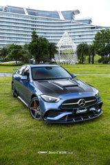 Mercedes Benz C-Class C43 AMG C300 (with sport-package bumper) W206 S206 2021-ON with Aftermarket Parts - Front Canards Carbon Fiber / FRP from CMST Tuning