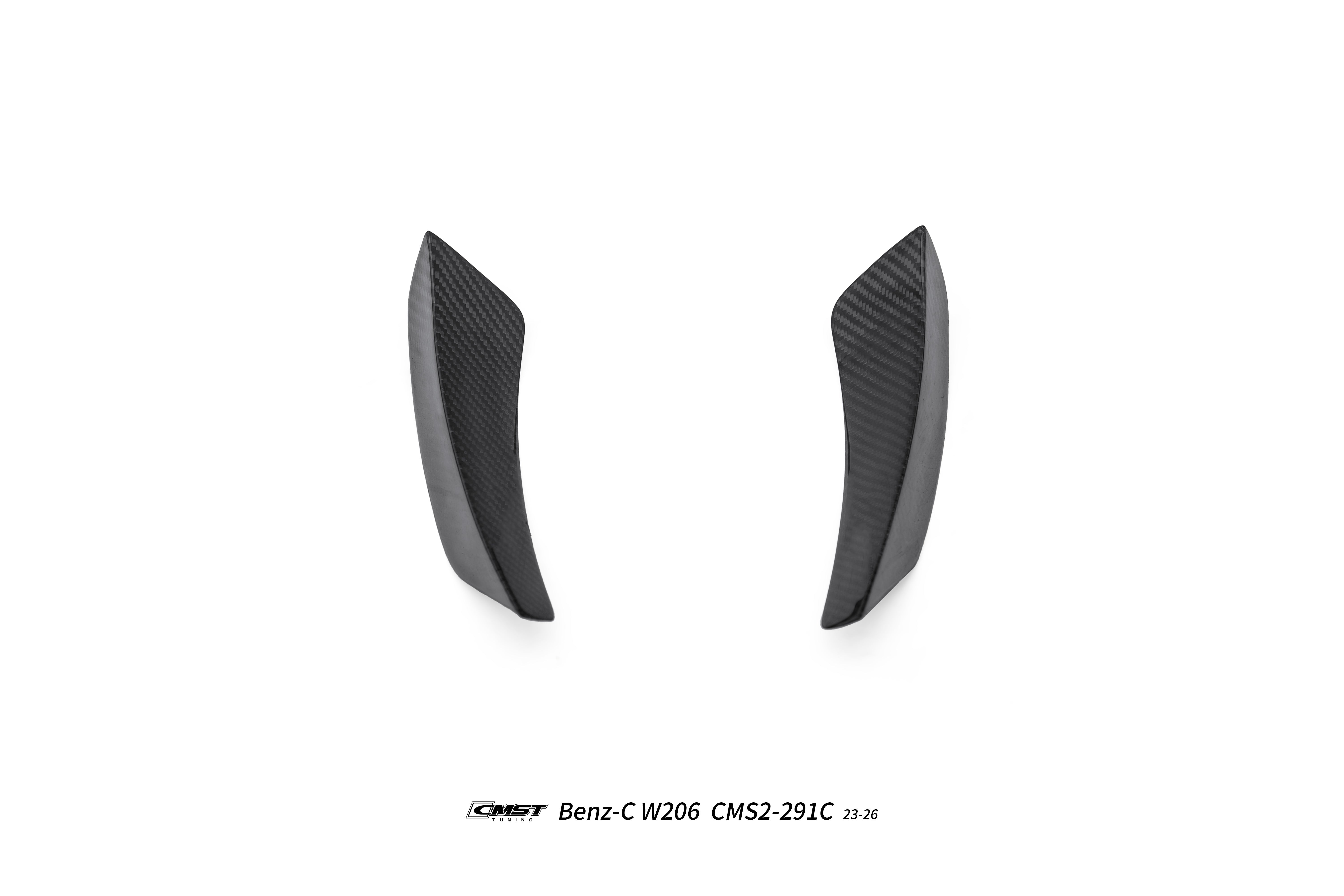 Mercedes Benz C-Class C43 AMG C300 (with sport-package bumper) W206 S206 2021-ON with Aftermarket Parts - Front Canards Carbon Fiber / FRP from CMST Tuning