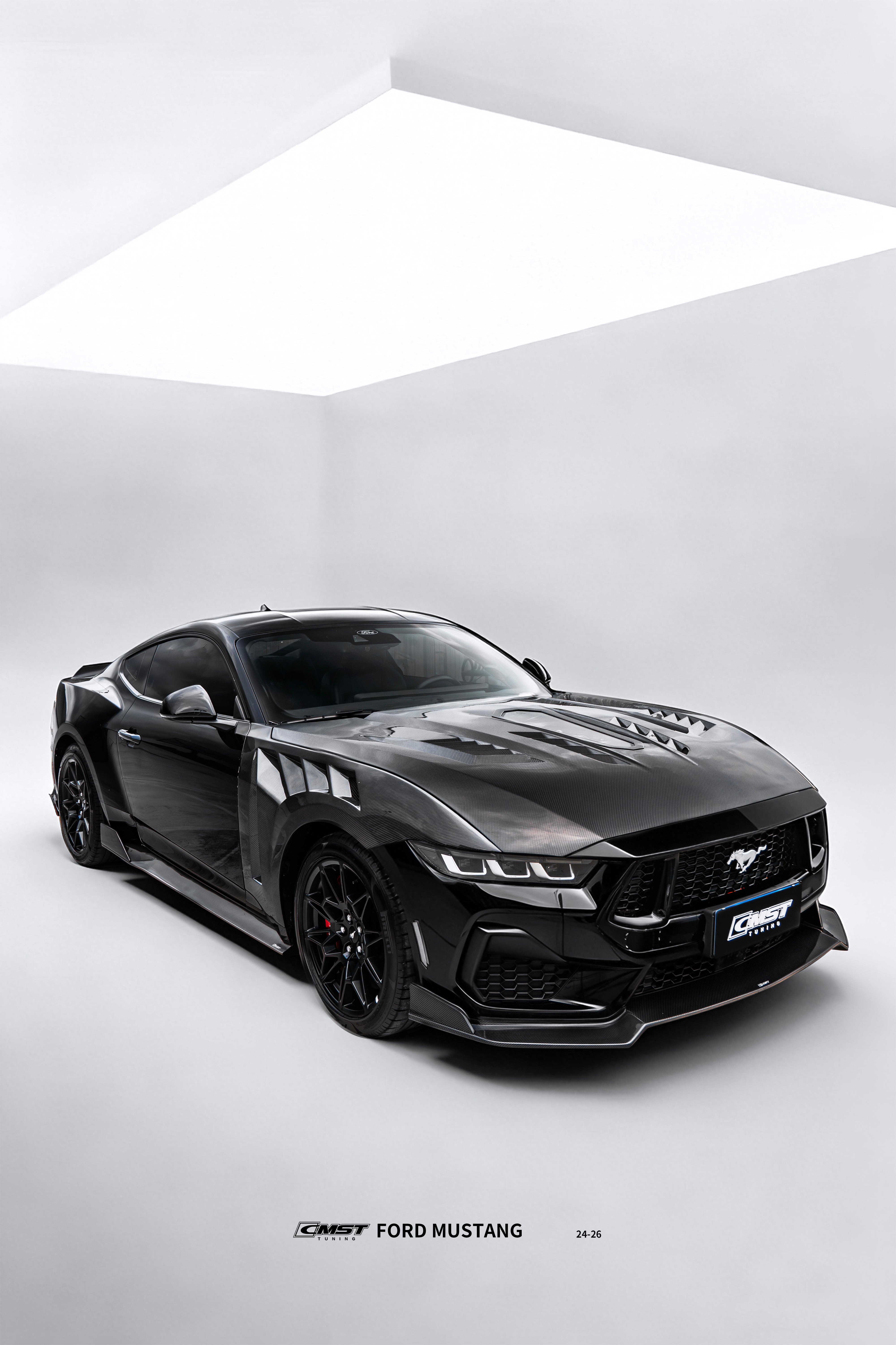 Ford Mustang S650 2.3 Ecoboost 5.0 GT Dark Horse 2024-ON with Aftermarket Parts - Front Fenders Carbon Fiber / FRP from CMST Tuning