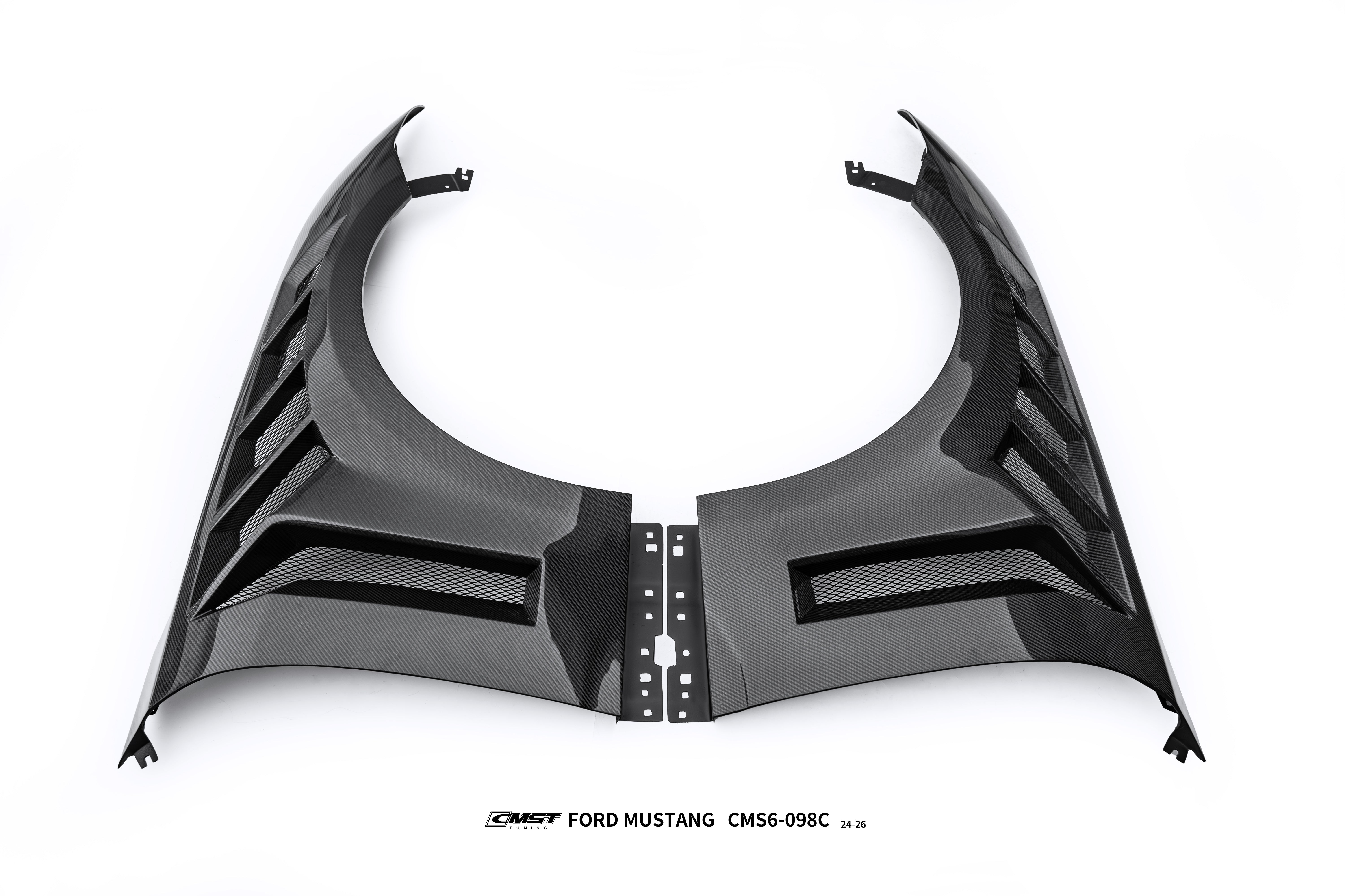 Ford Mustang S650 2.3 Ecoboost 5.0 GT Dark Horse 2024-ON with Aftermarket Parts - Front Fenders Carbon Fiber / FRP from CMST Tuning