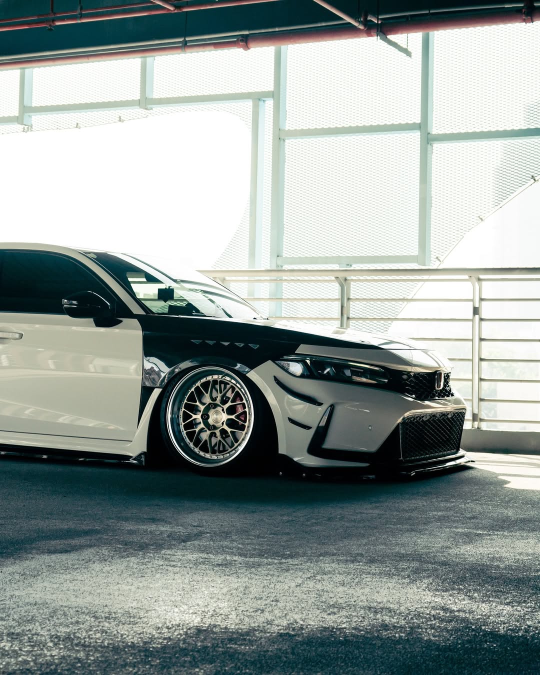 Honda Civic Type-R FL5 2023 2024 with Aftermarket Parts - Front Fenders Pre-preg Carbon Fiber / FRP from CMST Tuning