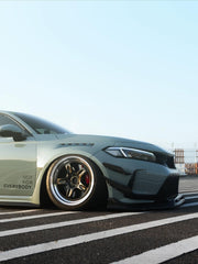 Honda Civic Type-R FL5 2023 2024 with Aftermarket Parts - Front Fenders Pre-preg Carbon Fiber / FRP from CMST Tuning