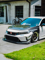 Honda Civic Type-R FL5 2023 2024 with Aftermarket Parts - Front Fenders Pre-preg Carbon Fiber / FRP from CMST Tuning