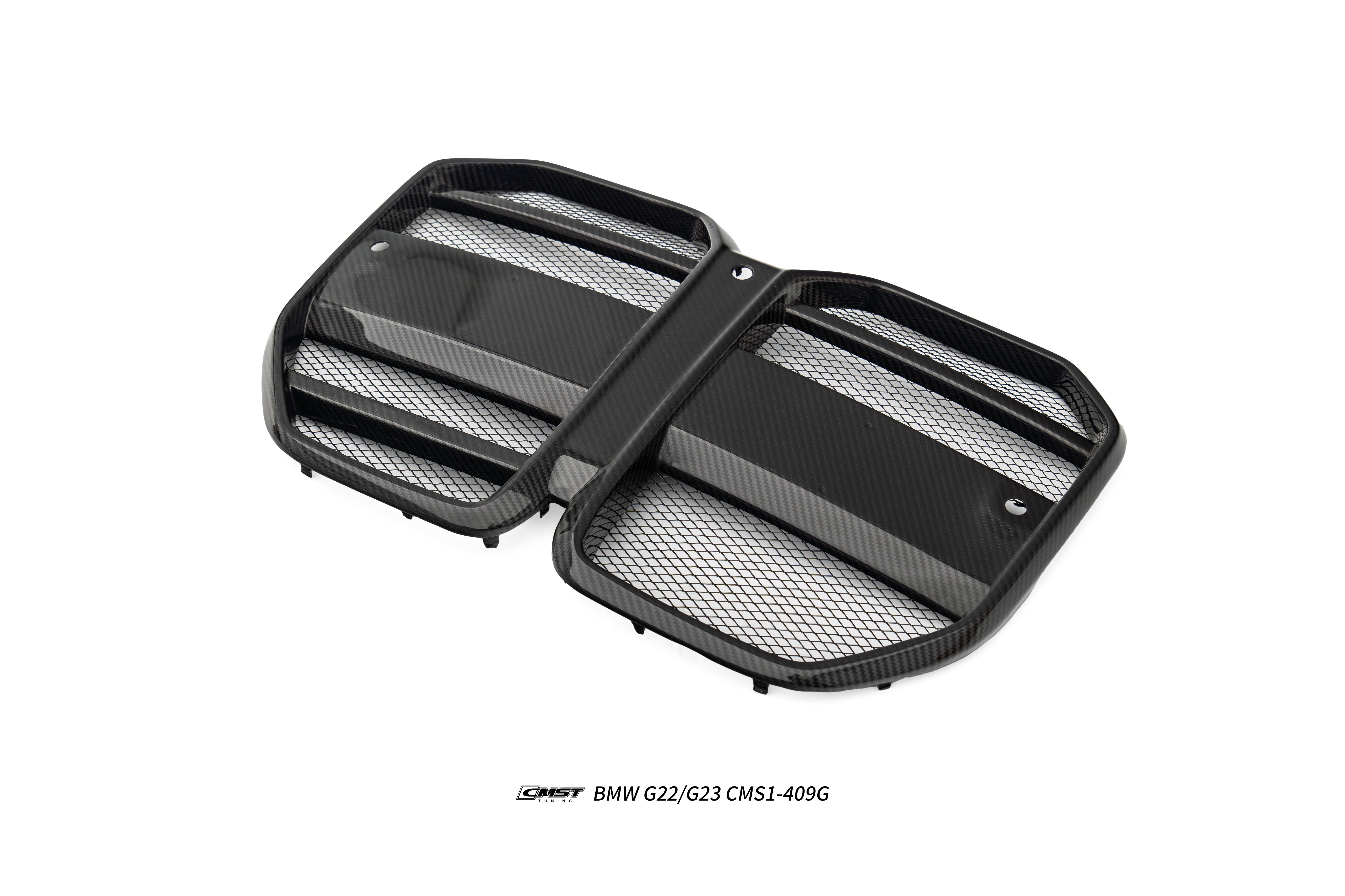 BMW 4 Series M440 430 G22 G23 2020-ON with Aftermarket Parts - Front Grill Dry Pre-preg Carbon Fiber / FRP from CMST Tuning