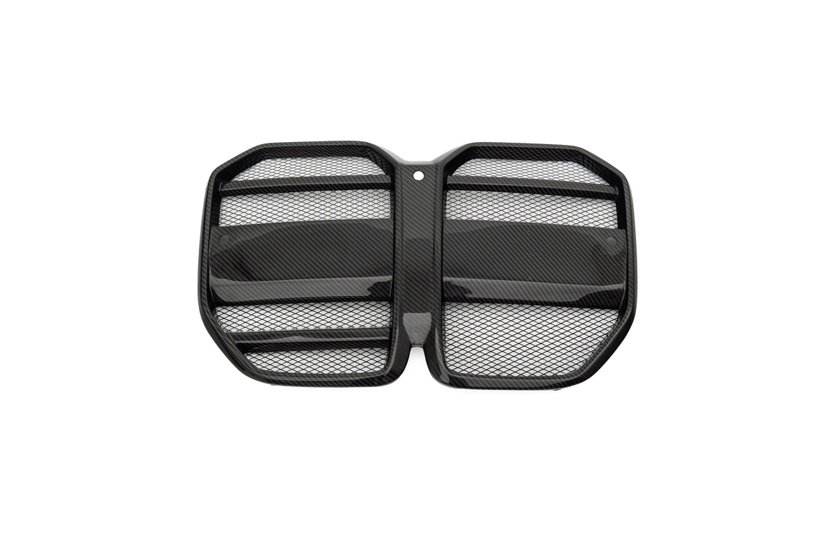 BMW 4 Series M440 430 G22 G23 2020-ON with Aftermarket Parts - (Without & With ACC) Front Grill Dry Pre-preg Carbon Fiber / FRP from CMST Tuning