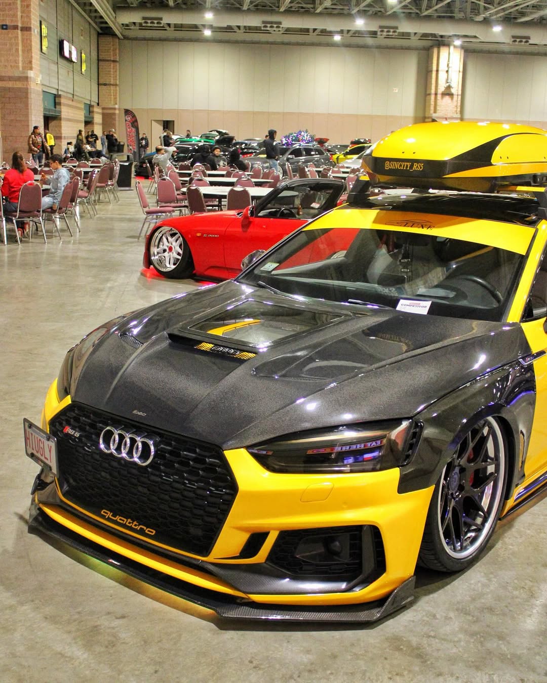 Audi S5 A5 S-line (with s-line bumper, does not base model) B9 2017 2018 2019 & RS5 B9 2018 2019 with Aftermarket Parts - Front Lip Carbon Fiber from CMST Tuning