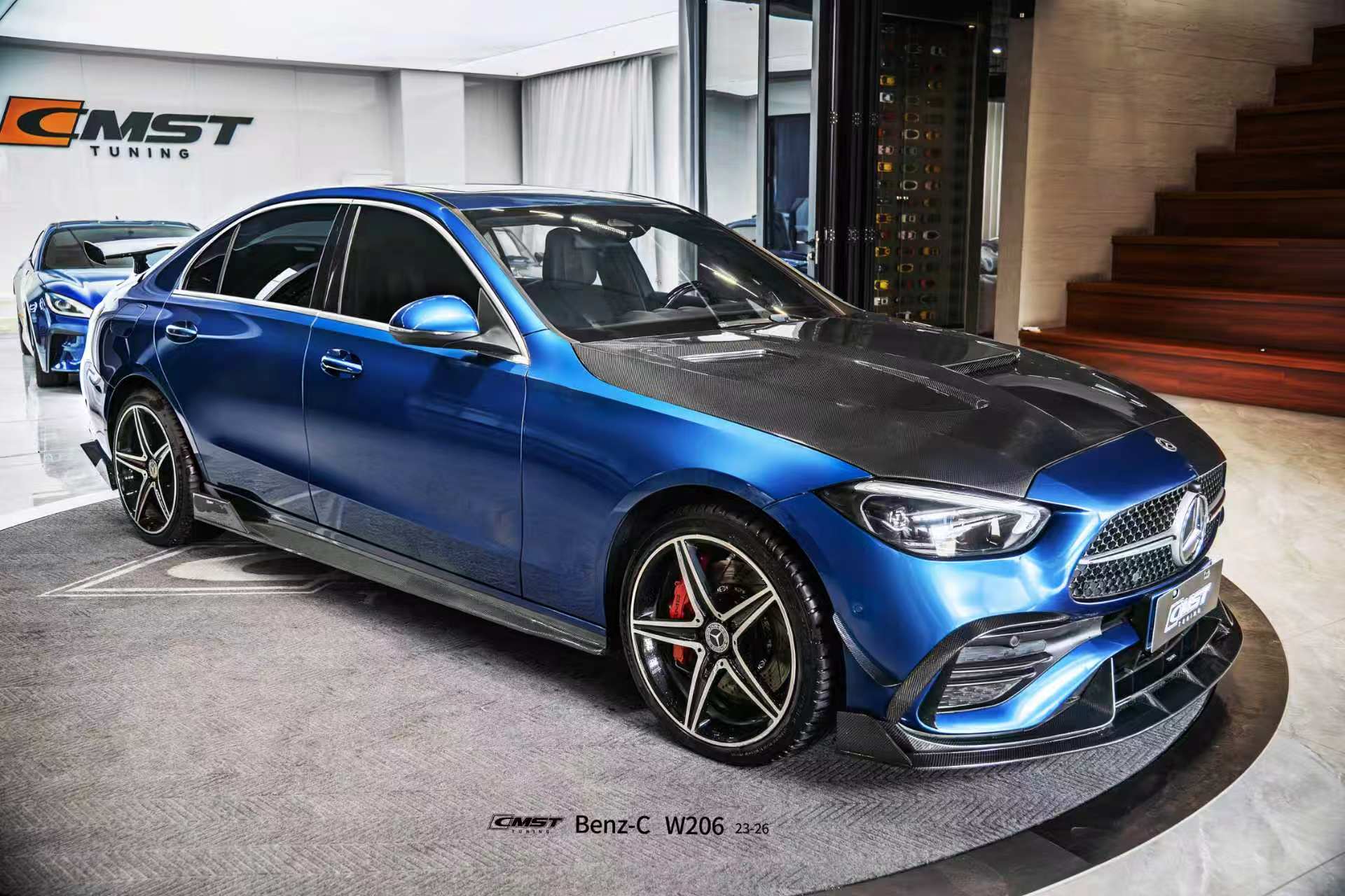 Mercedes Benz C-Class C43 AMG C300 (with sport-package bumper) W206 S206 2021-ON with Aftermarket Parts - Front Lip Carbon Fiber / FRP from CMST Tuning