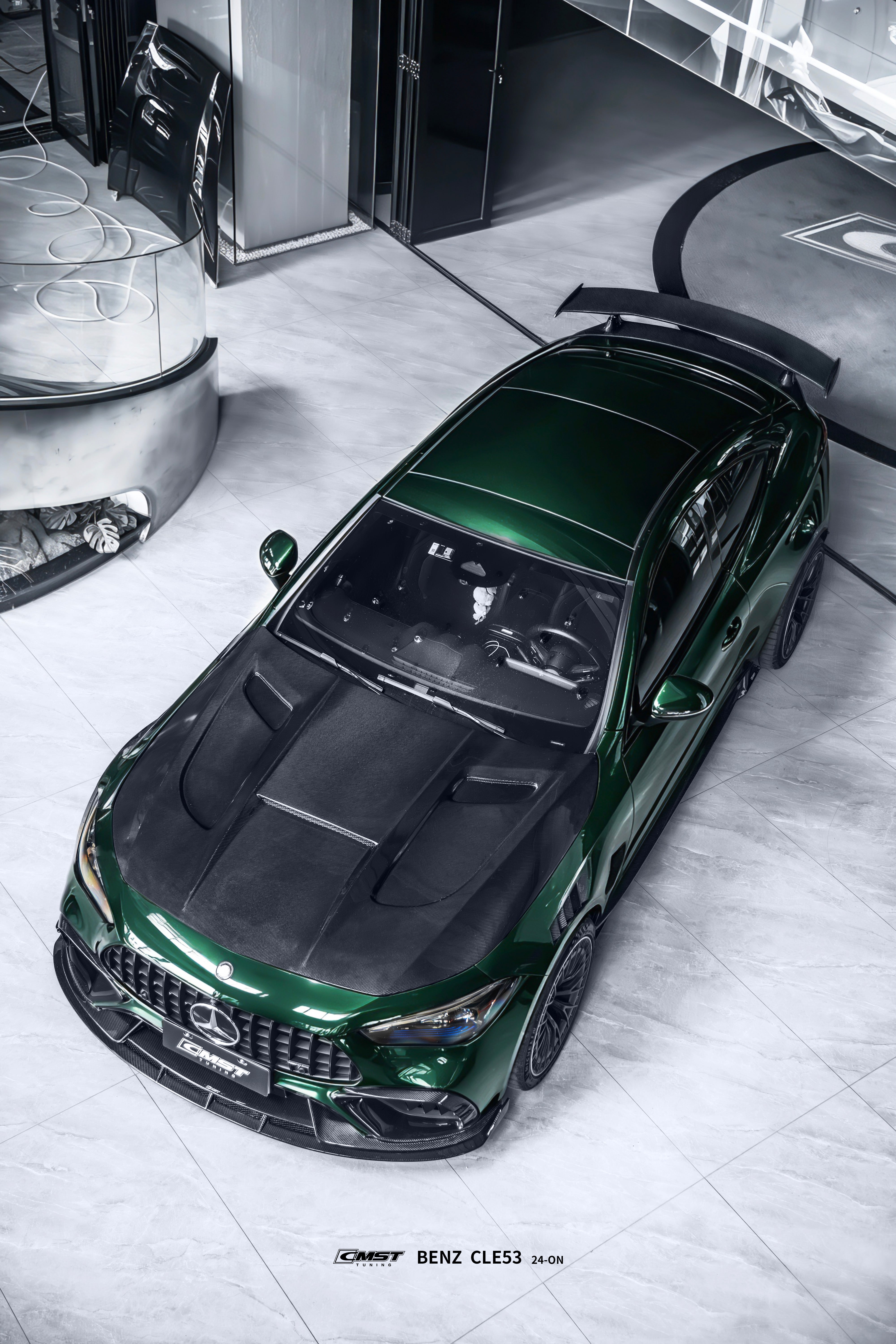 Mercedes Benz CLE-Class AMG CLE 53 C236 A236 2024-ON with Aftermarket Parts - Front Lip Dry Pre-preg Carbon Fiber / FRP from CMST Tuning