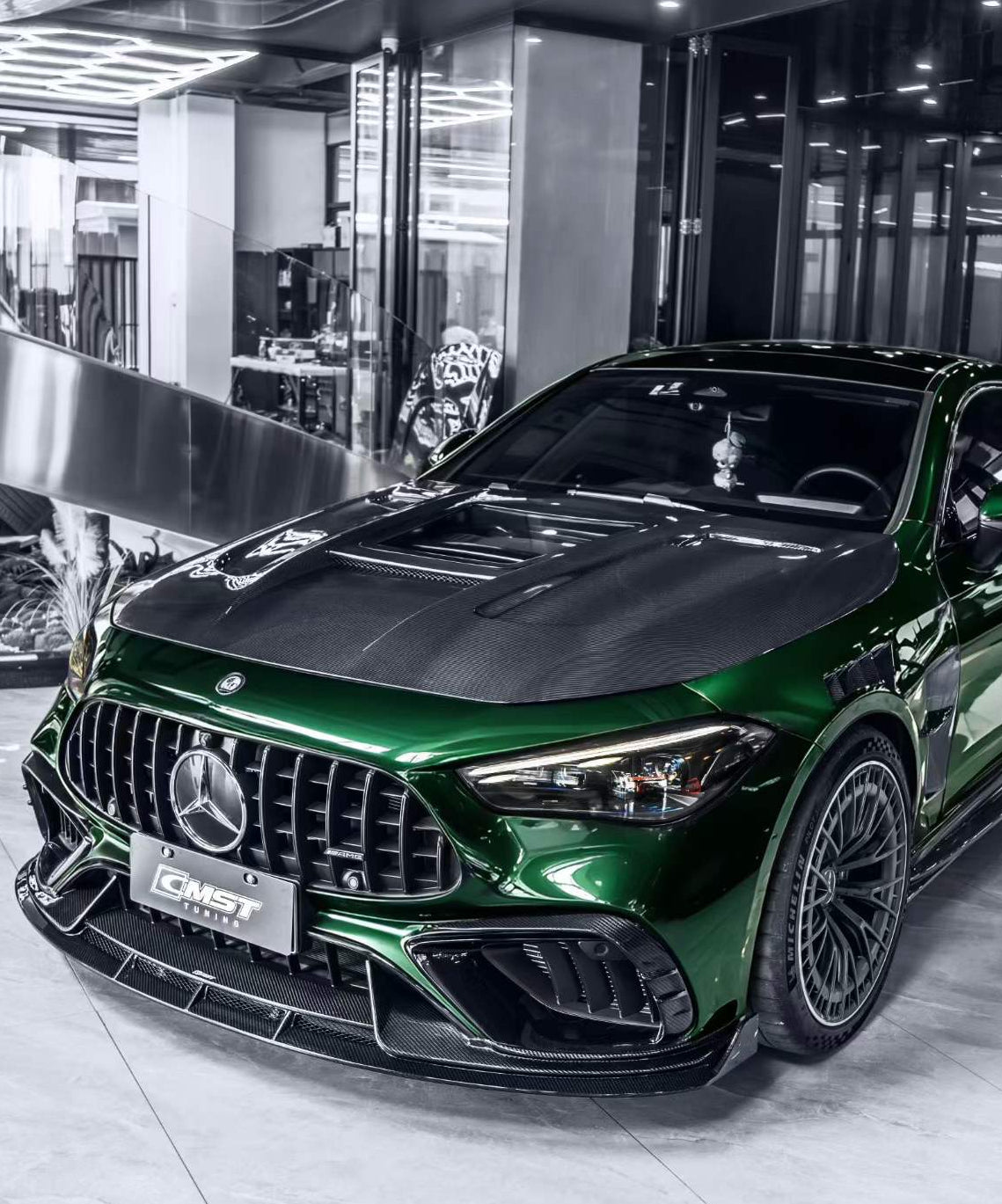 Mercedes Benz CLE-Class AMG CLE 53 C236 A236 2024-ON with Aftermarket Parts - Front Lip Dry Pre-preg Carbon Fiber / FRP from CMST Tuning