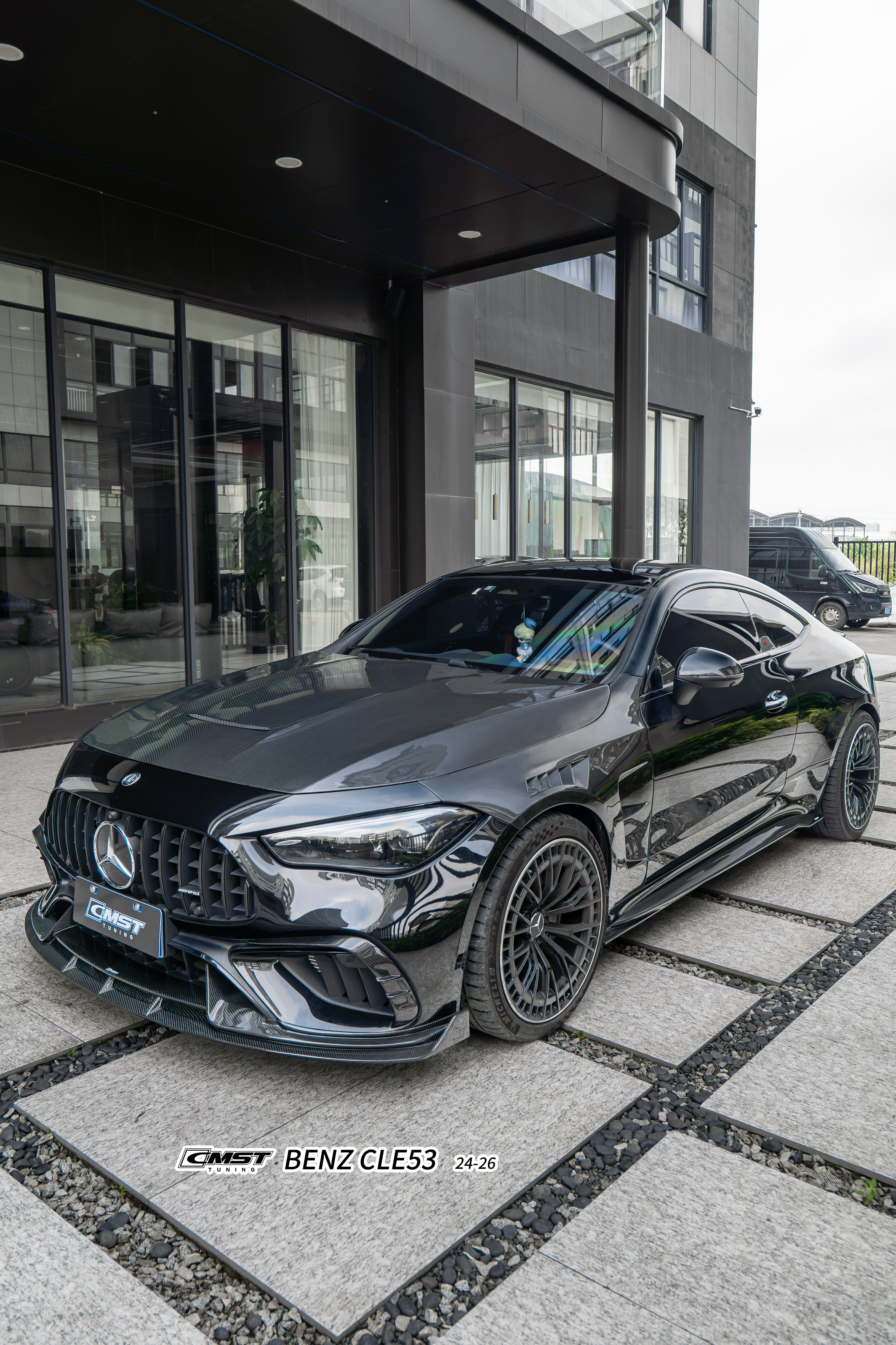 Mercedes Benz CLE-Class AMG CLE 53 C236 A236 2024-ON with Aftermarket Parts - Front Lip Dry Pre-preg Carbon Fiber / FRP from CMST Tuning