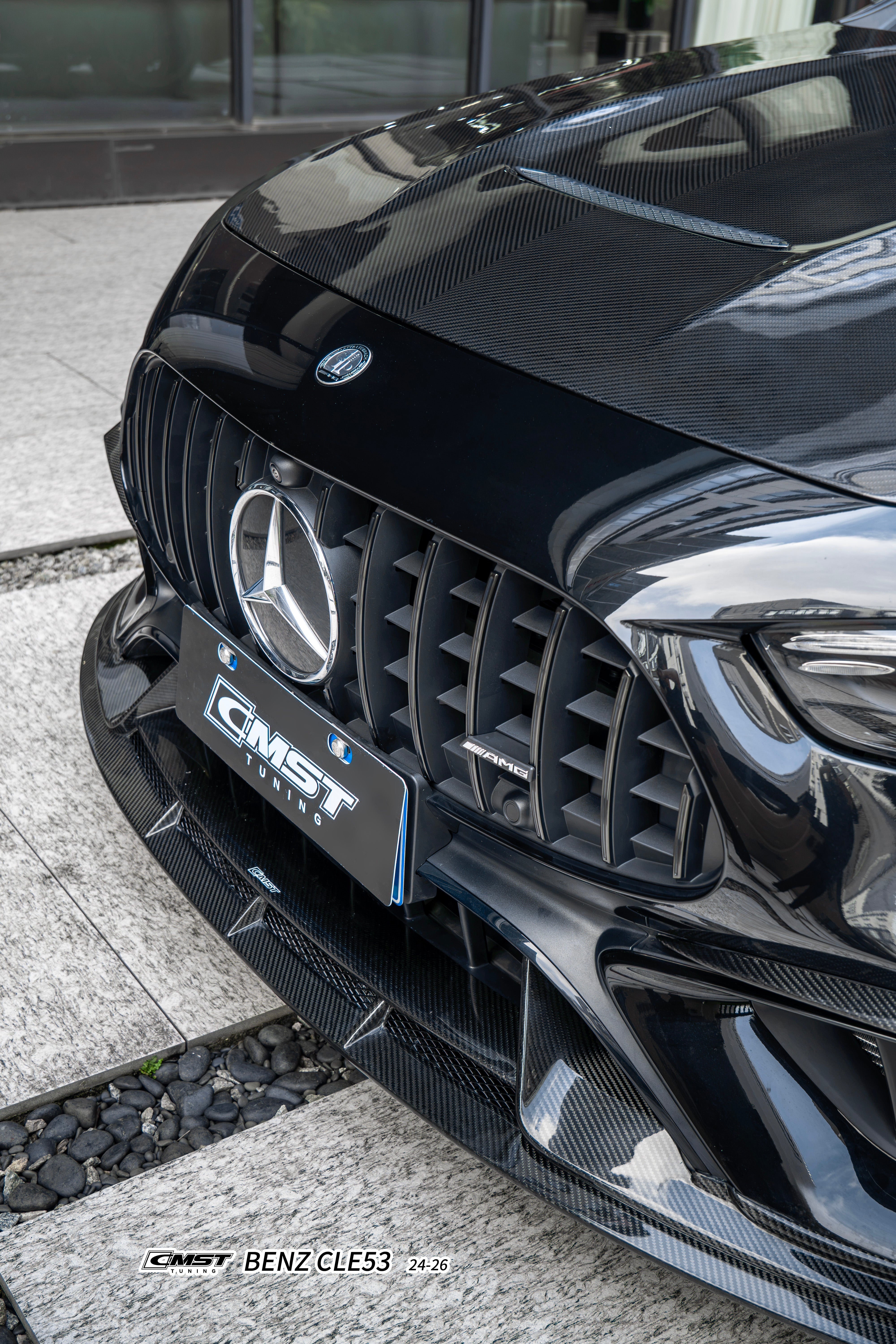 Mercedes Benz CLE-Class AMG CLE 53 C236 A236 2024-ON with Aftermarket Parts - Front Lip Dry Pre-preg Carbon Fiber / FRP from CMST Tuning