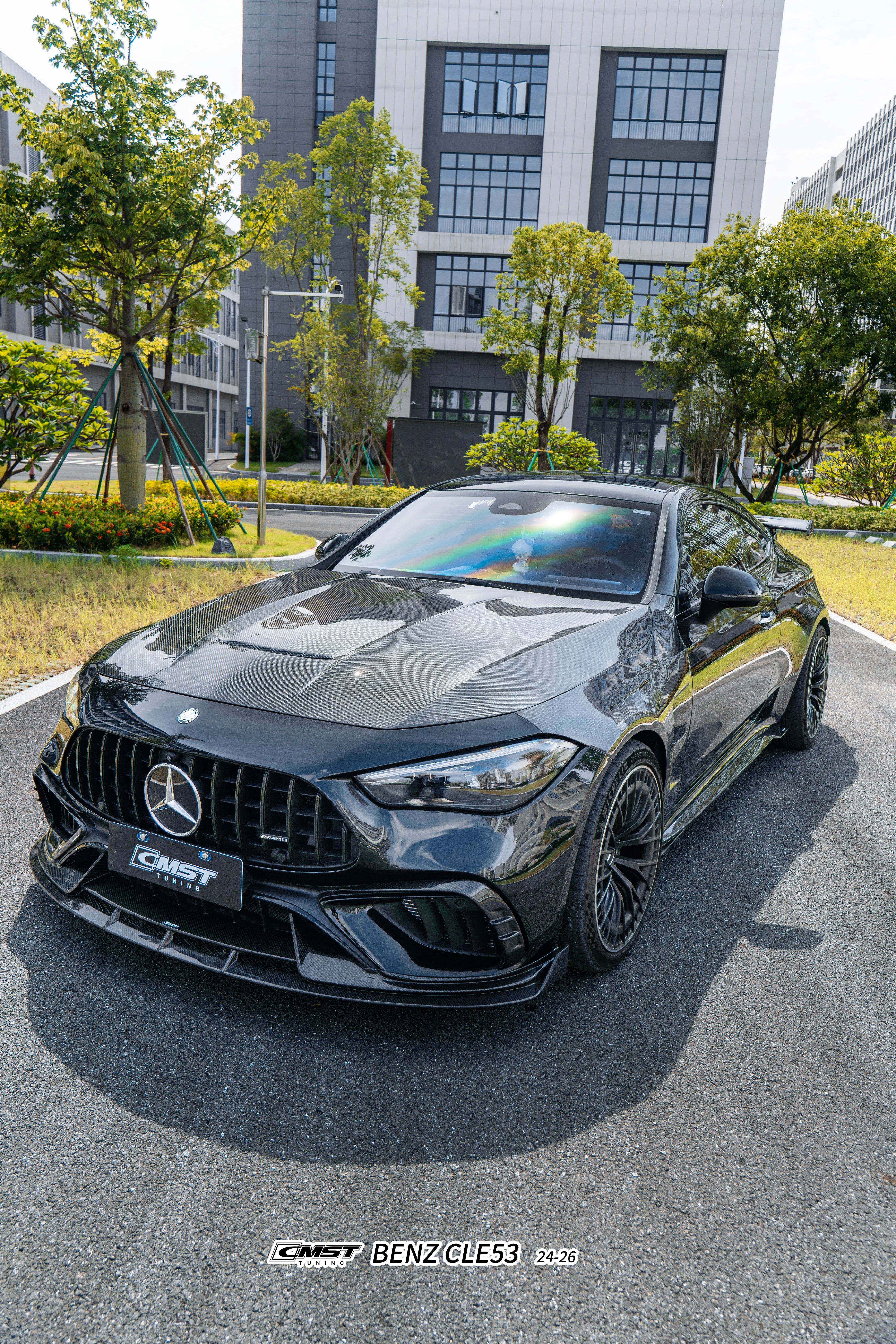 Mercedes Benz CLE-Class AMG CLE 53 C236 A236 2024-ON with Aftermarket Parts - Front Lip Dry Pre-preg Carbon Fiber / FRP from CMST Tuning