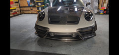 Porsche 992 992.1 Carerra Base/S/T/4/4S/Targa 4/Targa 4S/GTS (Sport Design Aerokit Package only) 2020 2021 2022 2023 2024 with Aftermarket Parts - Front Lip Carbon Fiber / FRP from CMST Tuning