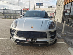 Porsche Macan 95B.1 Base/S 2015-2018 with Aftermarket Parts - Carbon Fiber & FRP Front Lip from CMST Tuning
