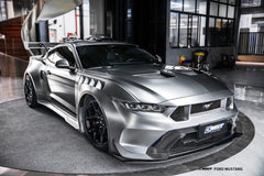Ford Mustang S650 2.3 Ecoboost 5.0 GT Dark Horse 2024-ON with Aftermarket Parts - GTD Style Side Skirts Carbon Fiber / FRP from CMST Tuning