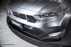 Ford Mustang S650 2.3 Ecoboost 5.0 GT Dark Horse 2024-ON with Aftermarket Parts - GTD Style Front Bumper Canards Carbon Fiber / FRP from CMST Tuning