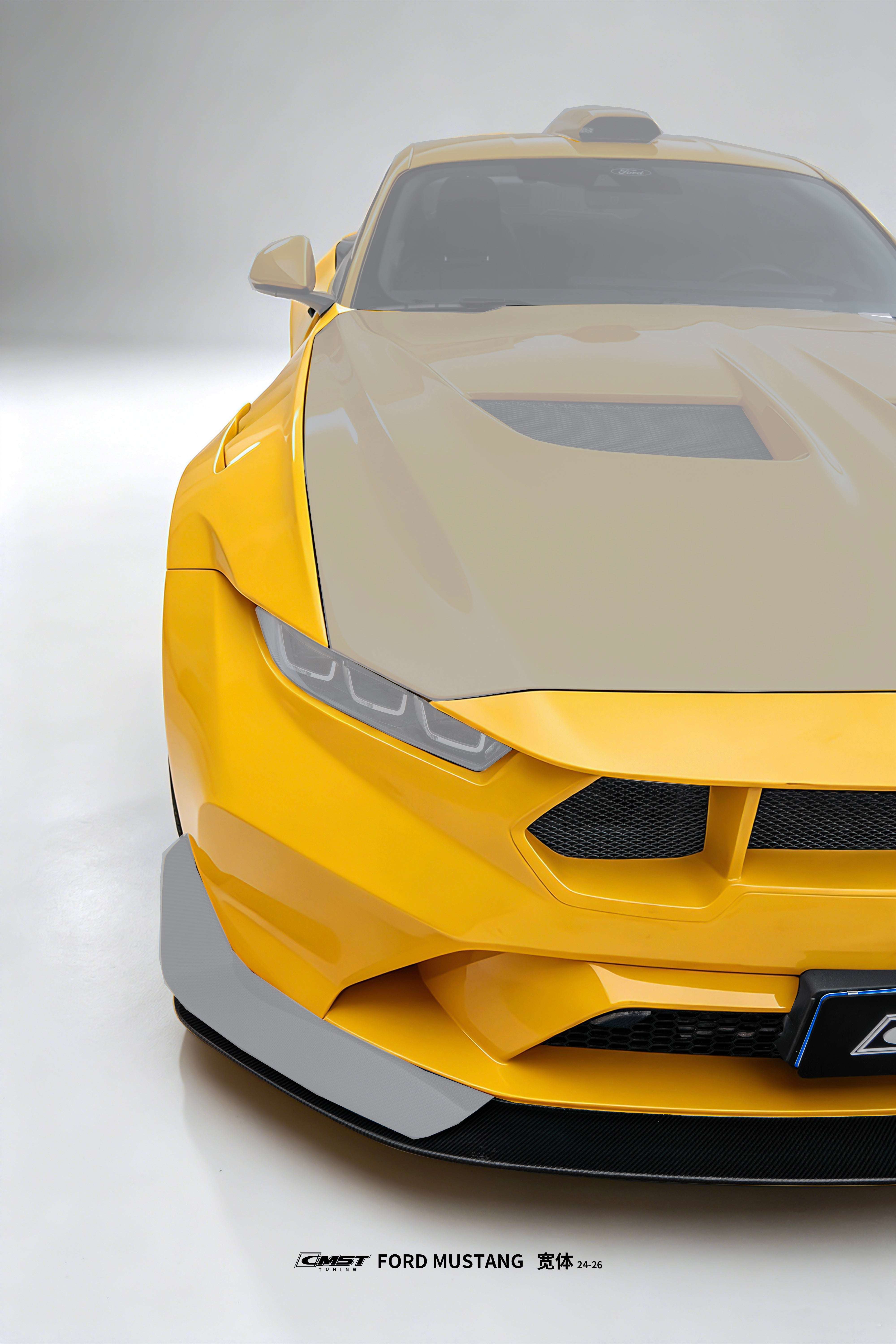 Ford Mustang S650 2.3 Ecoboost 5.0 GT Dark Horse 2024-ON with Aftermarket Parts - GTD Style Full Complete Kit Carbon Fiber / FRP from CMST Tuning