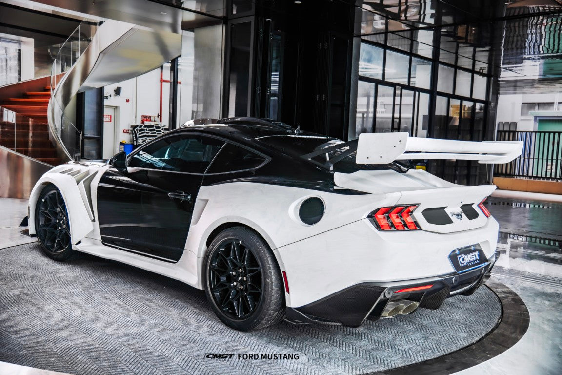 Ford Mustang S650 2.3 Ecoboost 5.0 GT Dark Horse 2024-ON with Aftermarket Parts - GTD Style Rear Ducktail Trunk Lid Carbon Fiber / FRP from CMST Tuning