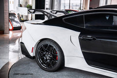 Ford Mustang S650 2.3 Ecoboost 5.0 GT Dark Horse 2024-ON with Aftermarket Parts - GTD Style Widebody Rear Quarter Panel Flares Wheel Arches Carbon Fiber / FRP from CMST Tuning