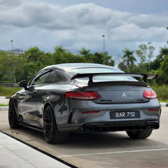 Mercedes Benz C-Class C63s C63 C43 C400 C300 W205 2015-2021 & C-Class C63s C63 C43 C300 W205 2016-2022 with Aftermarket Parts - GTR Style Rear Spoiler Carbon Fiber / FRP from CMST Tuning