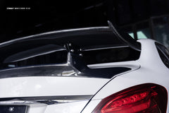 Mercedes Benz C-Class C63s C63 C43 C400 C300 W205 2015 2016 2017 2018 2019 2020 2021 with Aftermarket Parts - GTR Style Rear Spoiler Carbon Fiber / FRP from & CMST Tuning